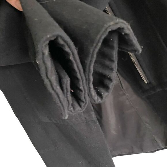 STEVE MADDEN Wool Winter Asymmetrical Coat Black S - Picture 8 of 9